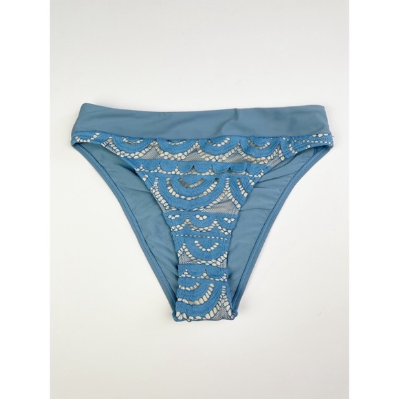 PilyQ Lace Bikini Bottoms Sky Blue NWT - Picture 1 of 3